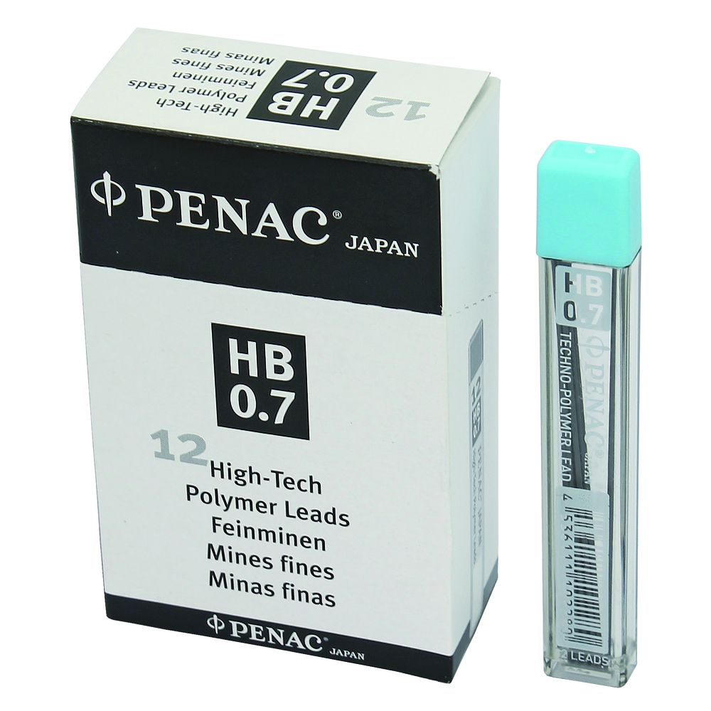 Mine pentru creion mecanic 0,7mm, 12/set, PENAC - HB_1