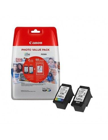 CANON PG545XLPVP 4x6 Phot Paper(GP-501 50sheets) + XL Black <(>&<)> XL Colour, Cartridges_1