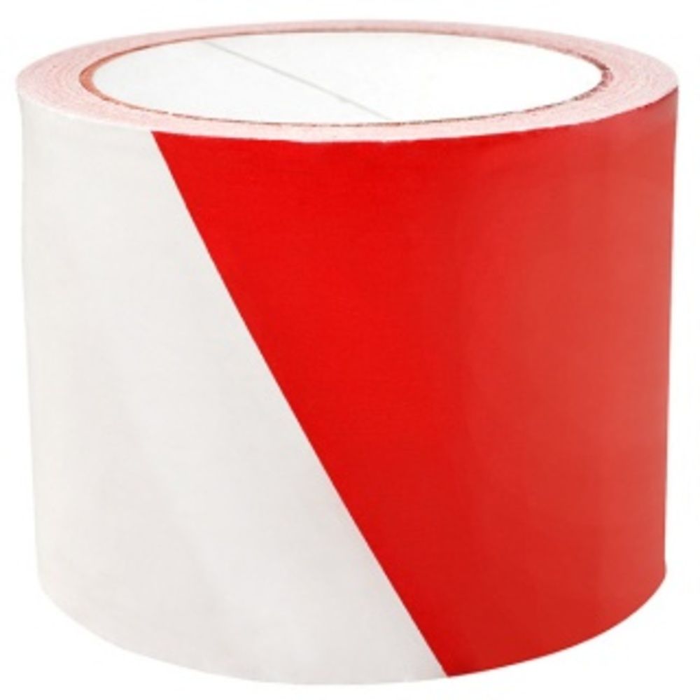 Banda pentru avertizare 75mm x 100m, 30 microni, Office Products Safety Warning - rosu/alb_1