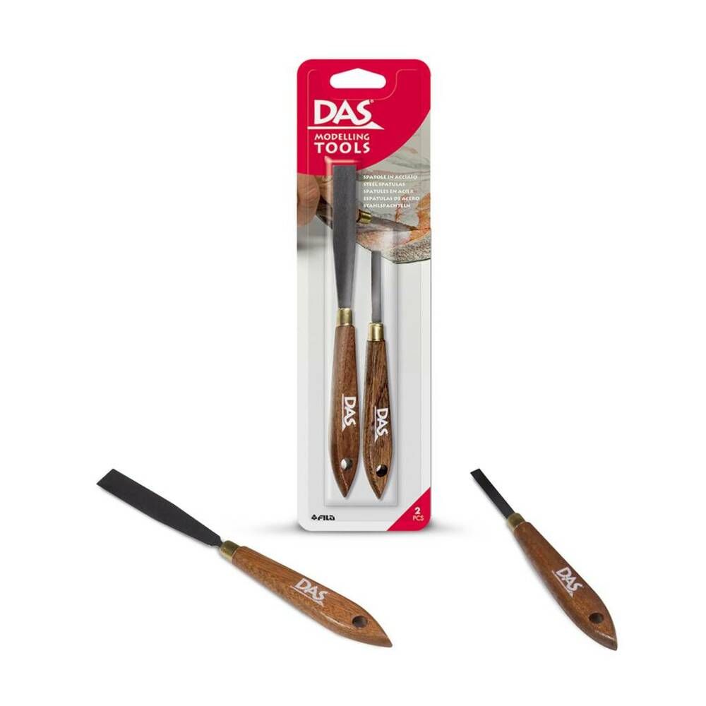 Spatule metalice pentru modelaj, 2buc/blister, perfecte pentru taiat si gravat, DAS_1