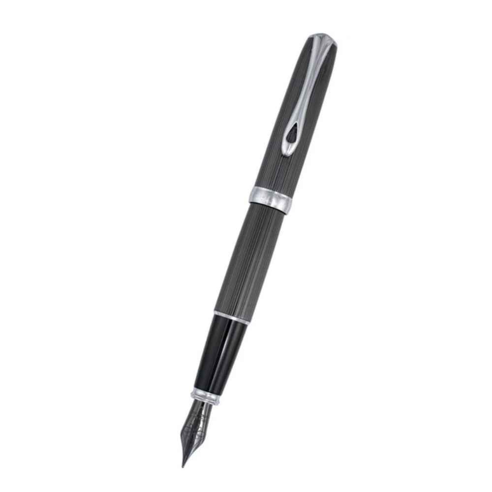 Stilou DIPLOMAT Excellence A2, cu penita M, din otel inoxidabil - Guilloche Black Chrome_1