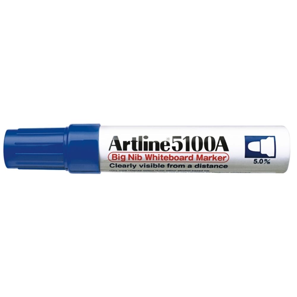 Marker pentru tabla de scris ARTLINE 5100A, corp metalic, varf rotund 5.0mm - albastru_1
